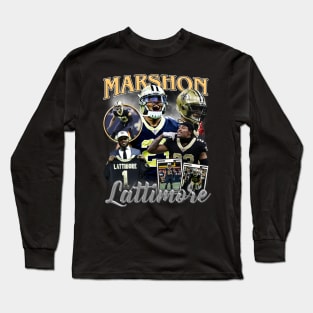 VINTAGE FOOTBALL MARSHON LATTIMORE BOOTLEG Long Sleeve T-Shirt